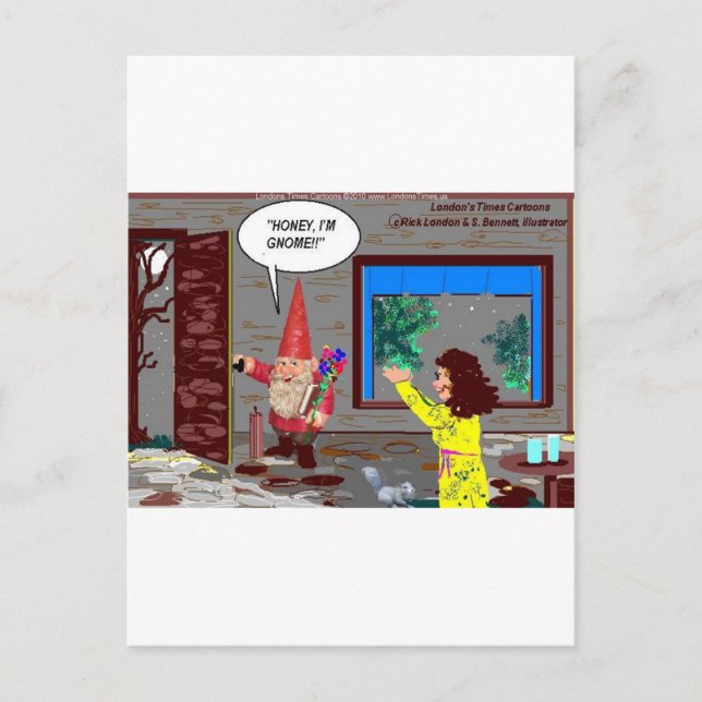 Postal Gnome Personalizado Graciosos Regalos Tees Mugs Ca (Anverso)