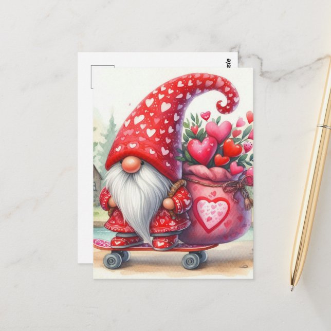 Postal Gnome Valentine (Anverso/Reverso In Situ)