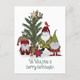 Postal Gnomes Te Desea Un Navidad De Berry