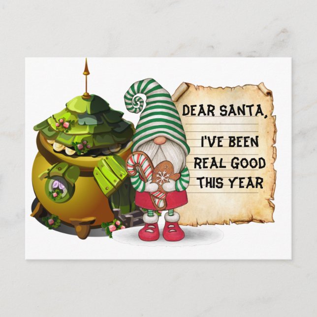 Postal Gnomo de Navidad  (Anverso)