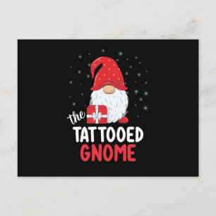 Postal Gnomo Lindo Tatuado de Navidad