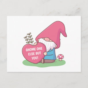 Postal Gnomo Nadie Más Que Tú, Amor Pun Adorable