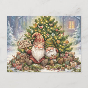 Postal "Gnomo para Navidad" Adorables Gnomos Navideños 