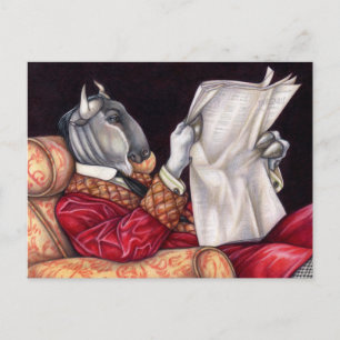 Postal Gnu Funny News Animal Newspaper