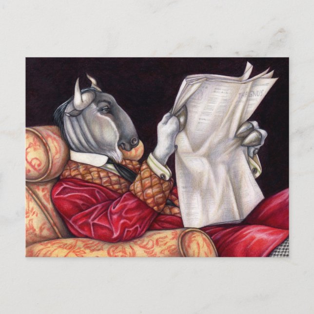 Postal Gnu Funny News Animal Newspaper (Anverso)