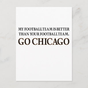Postal GO CHICAGO (baraja negra)