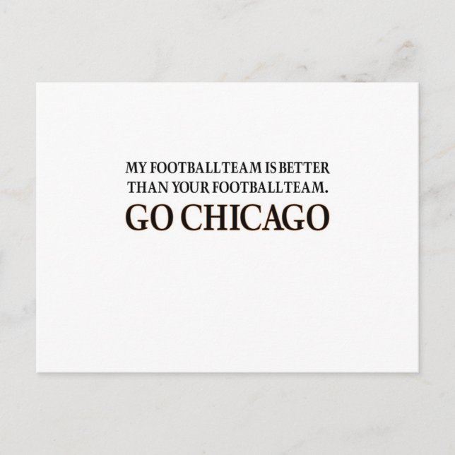Postal GO CHICAGO (baraja negra) (Anverso)