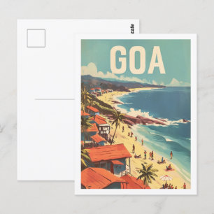 Postal Goa India Vintage Famous Travel Place
