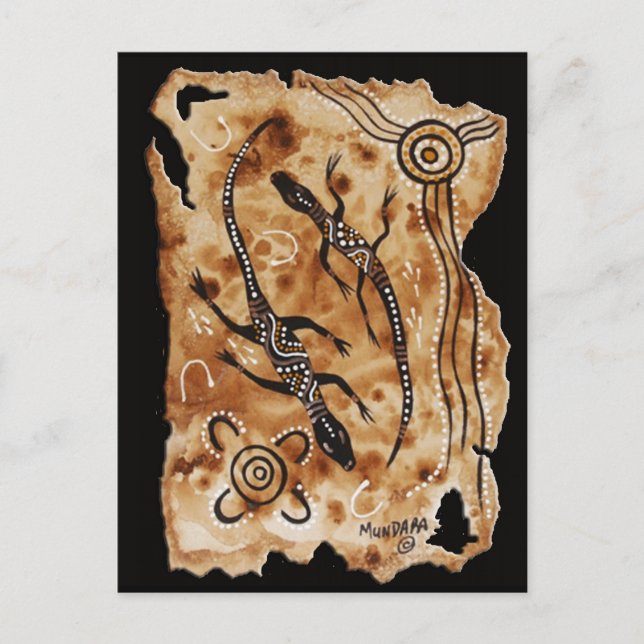 Postal Goannas de papel (Anverso)