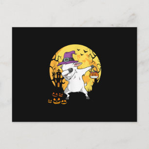 Postal Goat Dabbing Witch Pumpkin Funny Dog Halloween