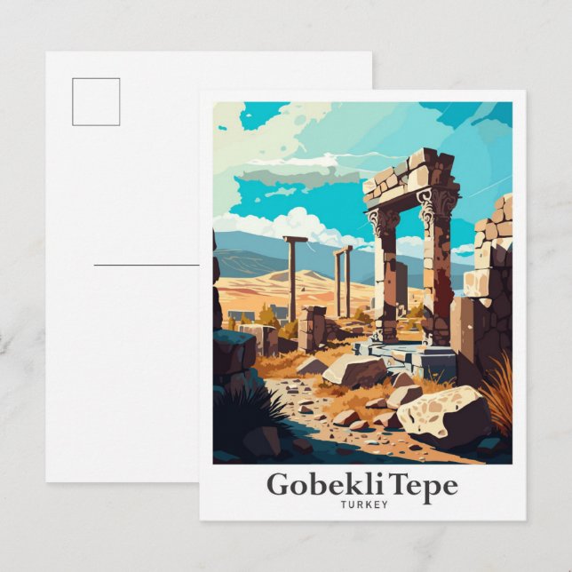 Postal Gobekli Tepe Sanliurfa Turquía Viaje (Anverso / Reverso)