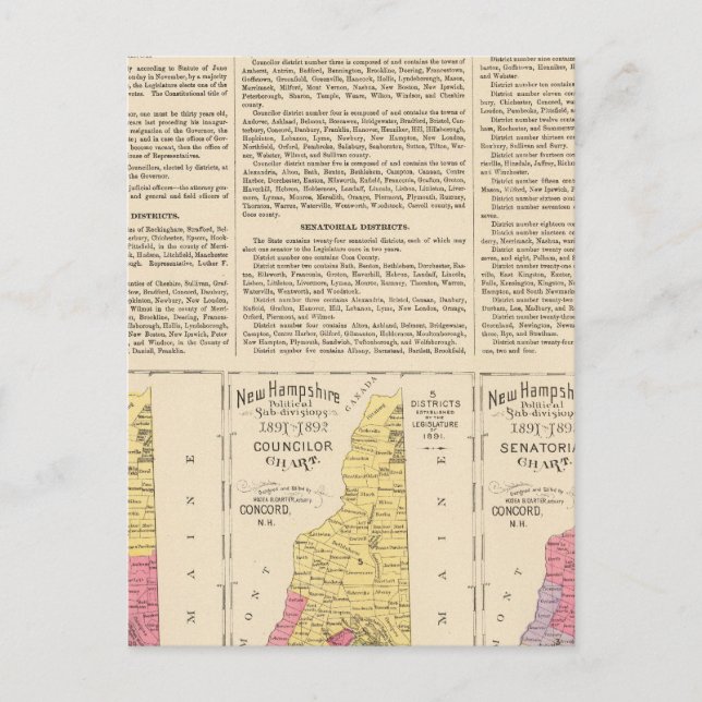 Postal Gobierno del estado de Nuevo Hampshire (Anverso)