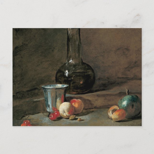 Postal Goblet de plata de Jean Baptiste Chardin Postcar (Anverso)