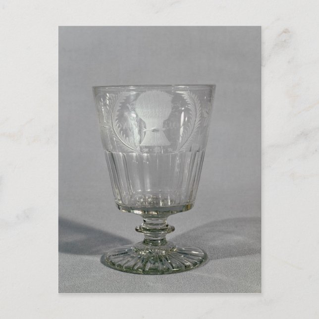 Postal Goblet grabado en rueda, c.1800-25 (Anverso)