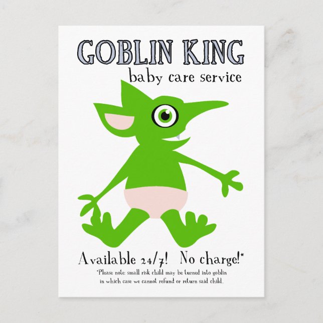 Postal Goblin King Baby Care (Anverso)