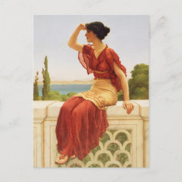 Postal Godward La Señal De La Hermosa Mujer Retrato De Ar