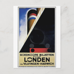 Postal Goedkoope Biljetten - Anuncio de Viajes de época