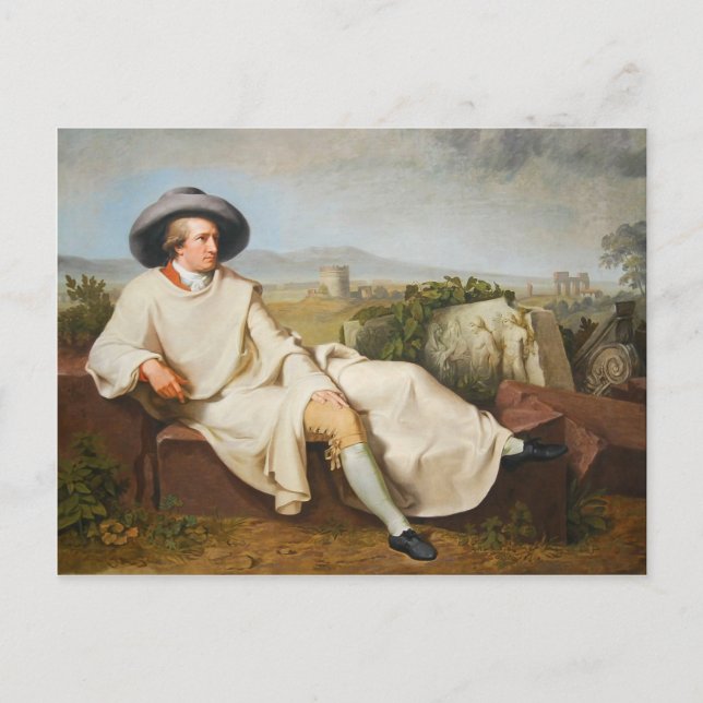 Postal Goethe en la Campagna Romana de Tischbein 1787 (Anverso)