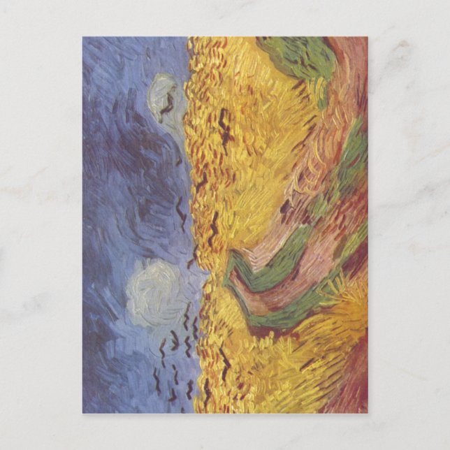 Postal Gogh, Vincent van Getreidefeld mit den Raben 1890 (Anverso)