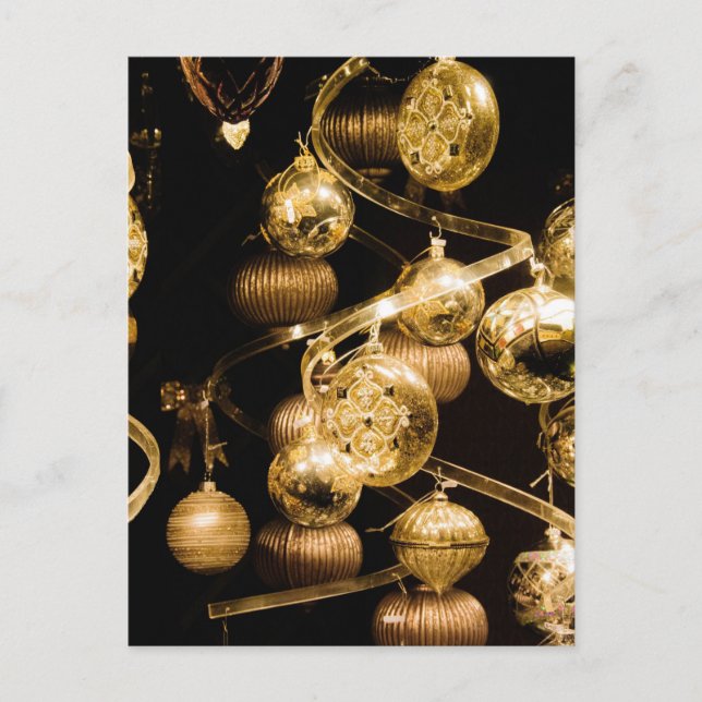 Postal Gold Baubles and Spiral Pattern (Anverso)