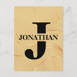 Postal Gold Dad Initial Name Appreciation Design