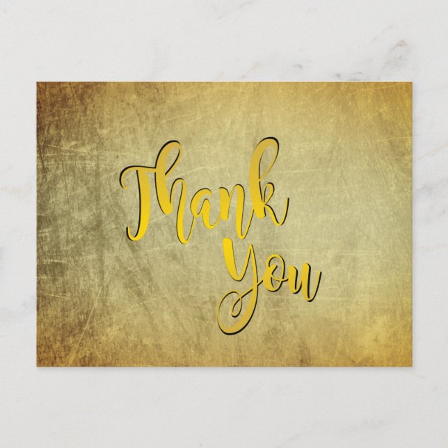 Postal Gold Gracias Boda Vintage Classic (Anverso)