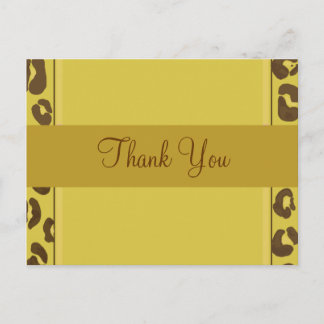 Postal Gold Leopard Gracias
