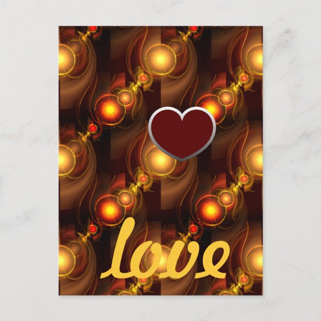 Postal Gold Modern Boho Elegant Abstract Art Pattern #501 (Anverso)