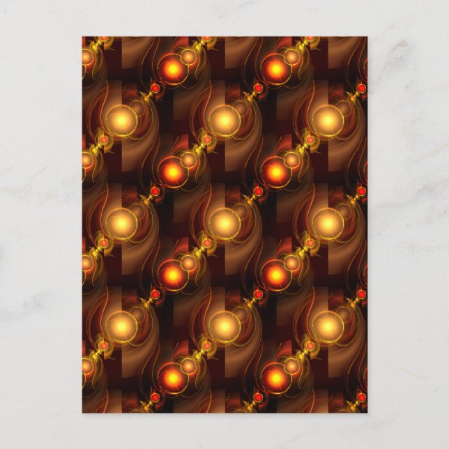Postal Gold Modern Boho Elegant Abstract Art Pattern #501 (Anverso)