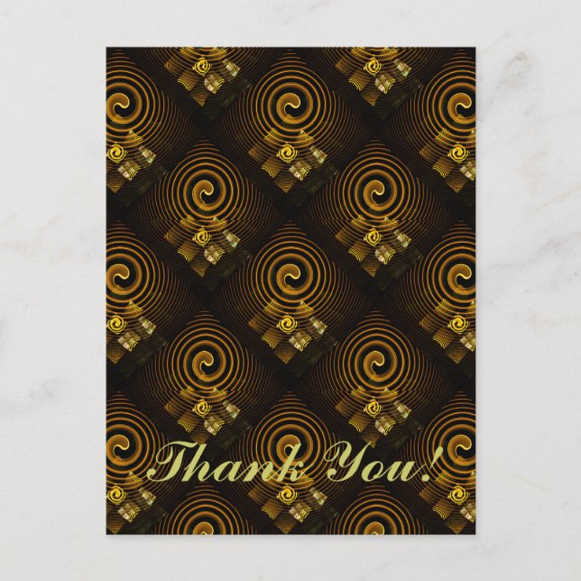 Postal Gold Modern Boho Elegant Abstract Art Pattern #502 (Anverso)