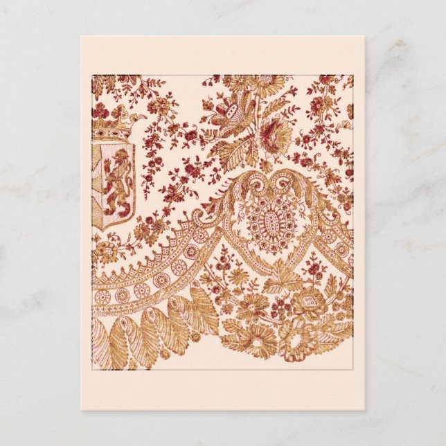 Postal Gold Y Red Lace (Anverso)