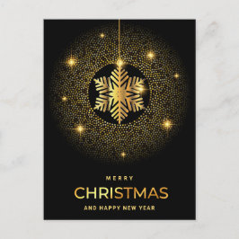 Postal Golden Black Christmas Ornament Corporate Greeting