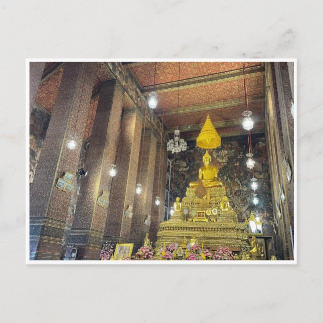 Postal golden buddha wat pho bangkok (Anverso)
