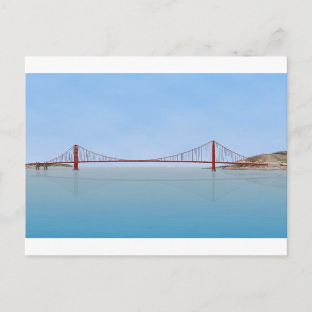 Postal Golden Gate Bridge: Modelo 3D: (Anverso)