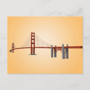 Postal Golden Gate Bridge: Modelo 3D: Postcard