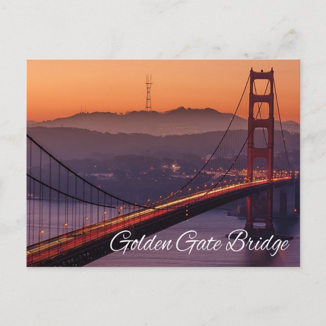 Postal Golden Gate Bridge, San Francisco, California, Est (Anverso)