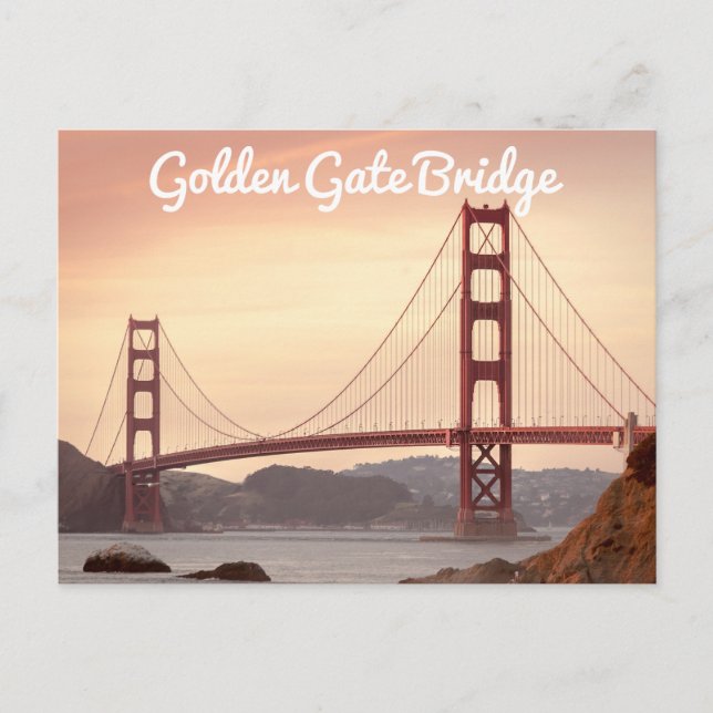 Postal Golden Gate Bridge, San Francisco, California, Est (Anverso)