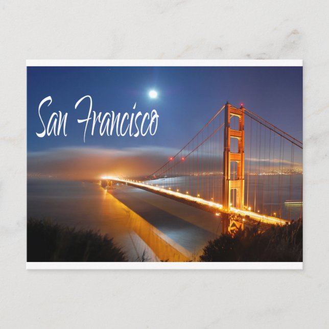 Postal Golden Gate Bridge, San Francisco, California, Est (Anverso)