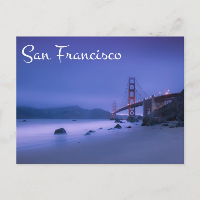 Postal Golden Gate Bridge San Francisco California, Estad (Anverso)