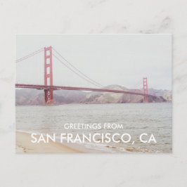 Postal Golden Gate Bridge San Francisco Greeting Card