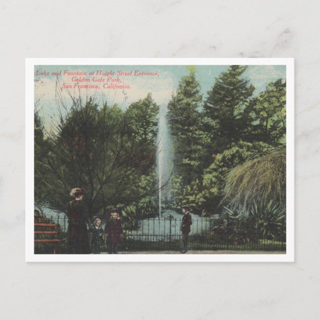 Postal Golden Gate Park, San Francisco Haight Street 1912 (Anverso)