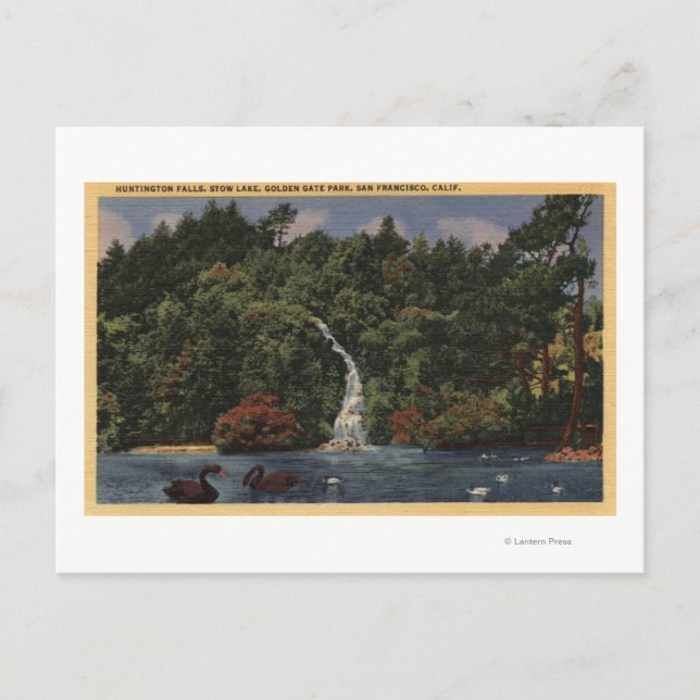 Postal Golden Gate Park, Stow Lake, Huntington Falls (Anverso)