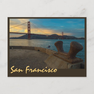 Postal Golden Gate Sunset