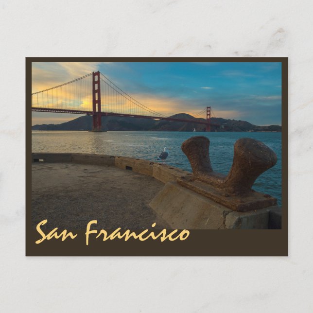 Postal Golden Gate Sunset (Anverso)