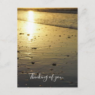 Postal Golden Glassy Sand Pensando En Tu Postcard