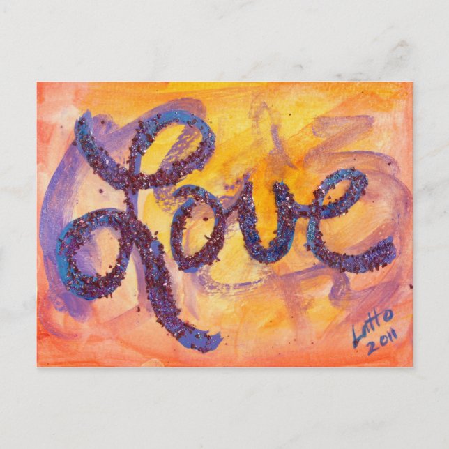 Postal Golden Glow del amor Sunset (Anverso)