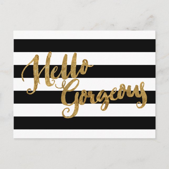 Postal Golden Hello Gorgeables Stripes (Anverso)