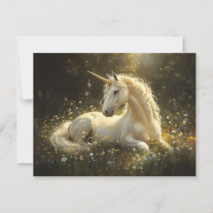 Postal Golden Meadow Unicorn