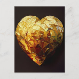 Postal Golden Midas Tocó el arte del vidrio del corazón