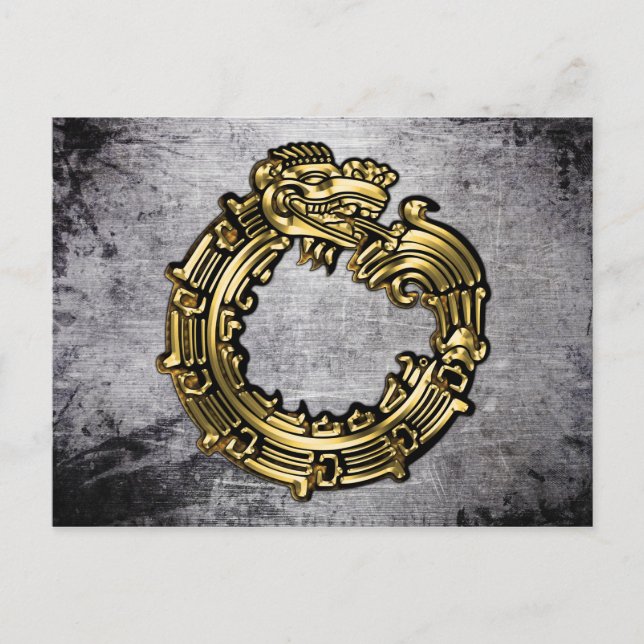 Postal Golden Quetzalcoatl (Anverso)